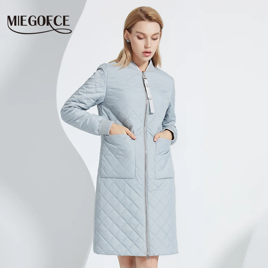 MIEGOFCE 2022 Весна и осень Новая мода Удобная длинная женская куртка бейсбольный
