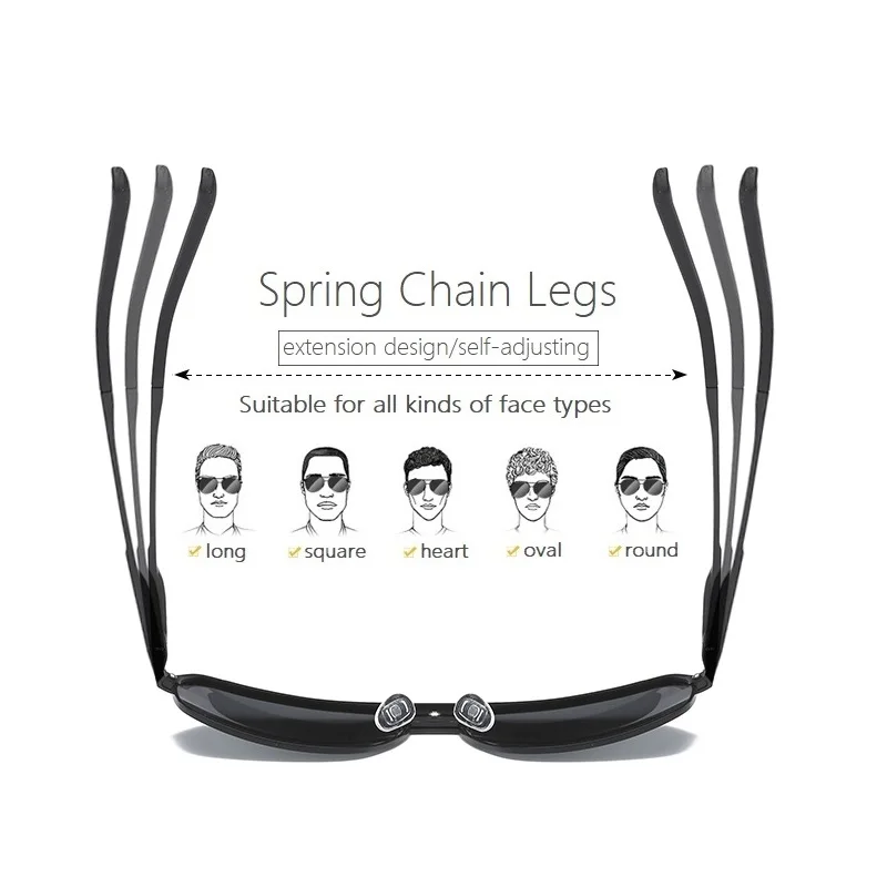 Очки солнцезащитные CLLOIO Мужские поляризационные качественные алюминиевые