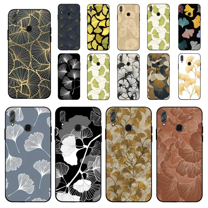 

Gold Foil tree leaf Phone Case for Huawei Honor 10 i 8X C 5A 20 9 10 30 lite pro Voew 10 20 V30