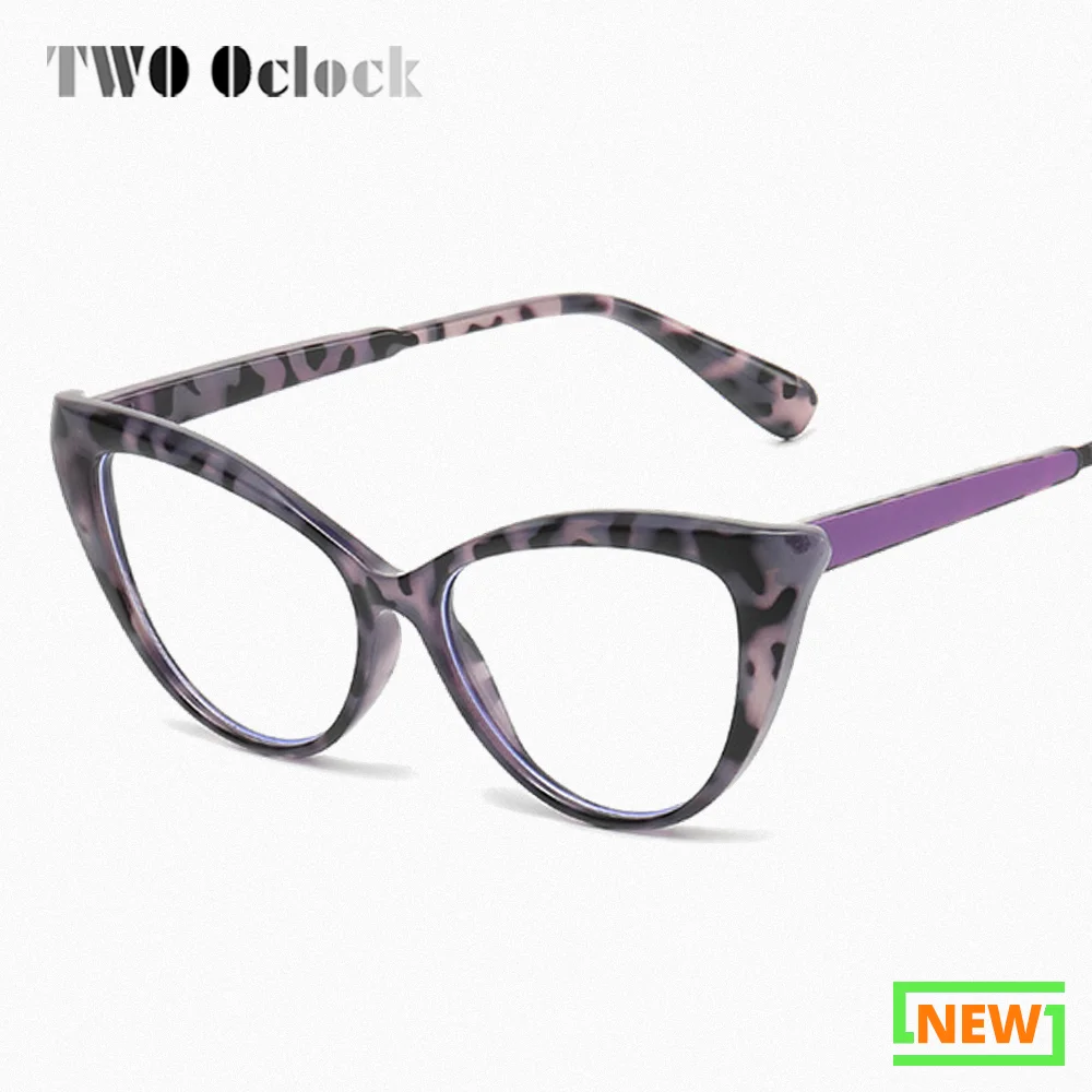 Элегантные женские очки кошачий глаз винтажная леопардовая оправа для очков с