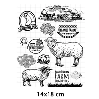 sheep and plants clear stamps for diy scrapbooking card fairy transparent rubber stamps making photo album crafts template