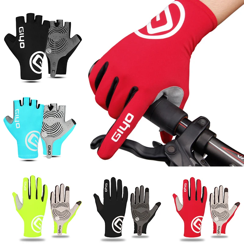 

Перчатки для велоспорта унисекс, гелевые дышащие митенки с закрытыми пальцами, из лайкры, для езды на велосипеде на открытом воздухе