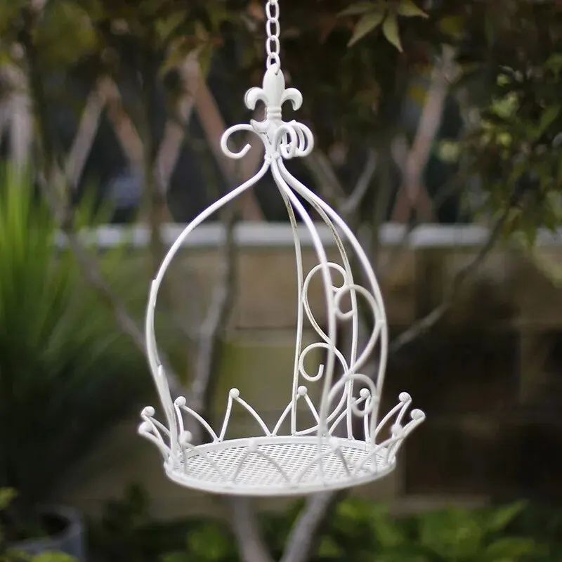 Идиллическая подвесная корзина из кованого железа цветочный горшок качели в
