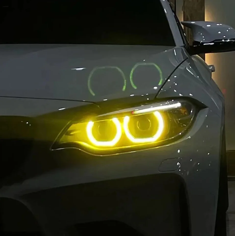 Биксеноновая плата Angel Eyes DRL желтого цвета для BMW F80 M3 F32 F33 F36 420D 420i 428i 2016 M4 Lights 430
