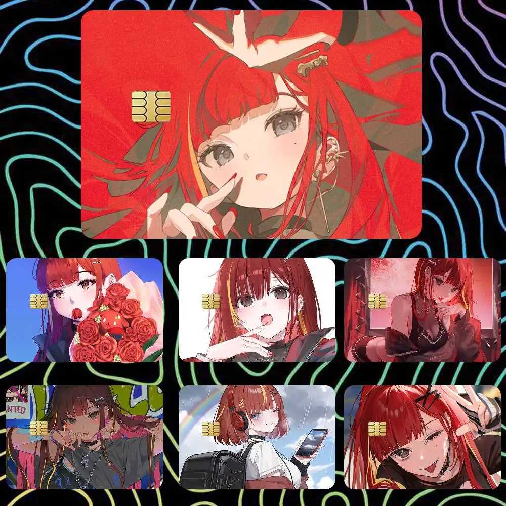Фото Водонепроницаемые наклейки-стикеры Akane Lize VTuber StelLive Singer для кредитных и дебетовых карт №1