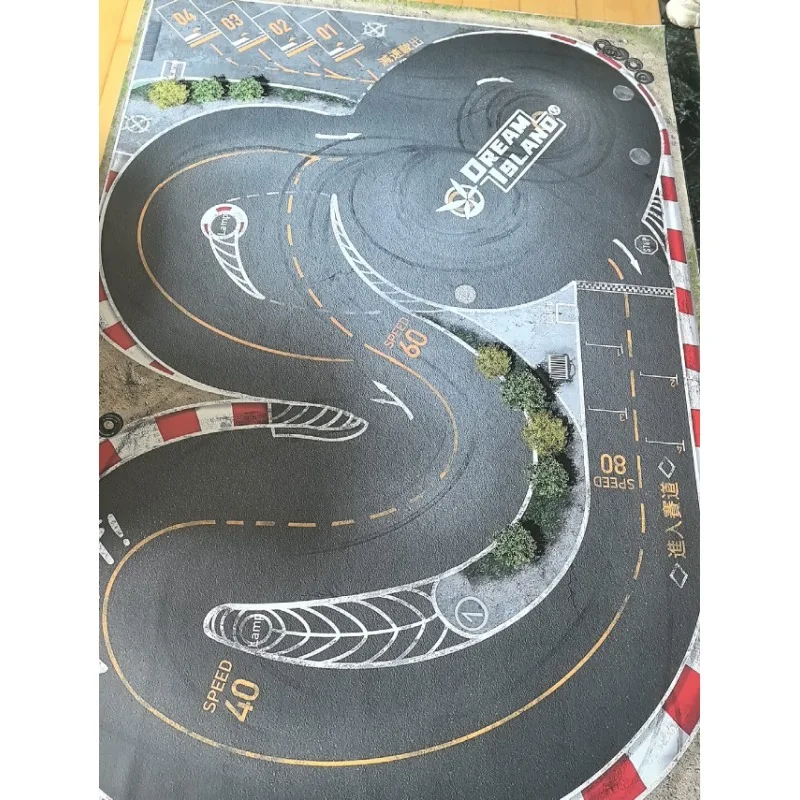 Коврик для дрифт-трека RC 2.2M x 1.5M, карта трассы, асфальтовое покрытие для раллийных гонок, для мини-моделей внедорожников Mini-Z (art.: 3920dbb68fc3d) - 3920dbb68fc3d
