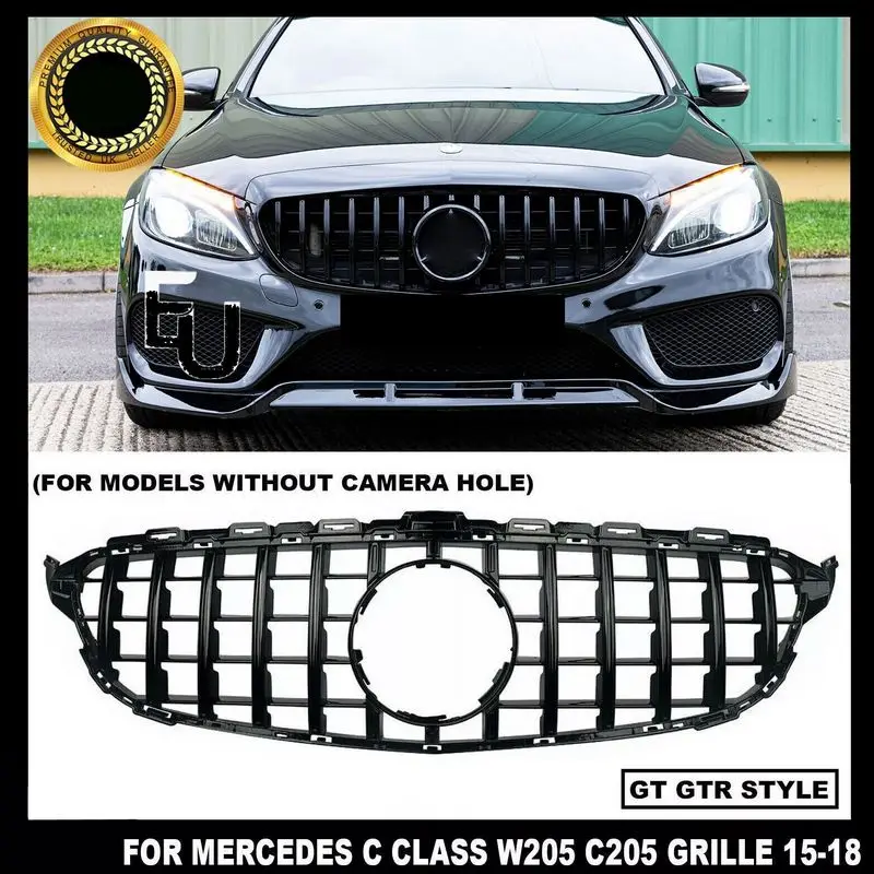 ГРИЛЬ ДЛЯ MERCEDES W205 C205 C CLASS GRILLE AMG GT GTR STYLE 2015-2018