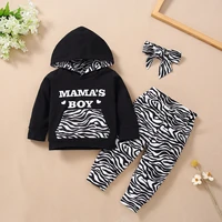 infant boys clothes set babies hoodie set 2pcs letter print hooded leopard pants suit long sleeve springfall outfits baby set