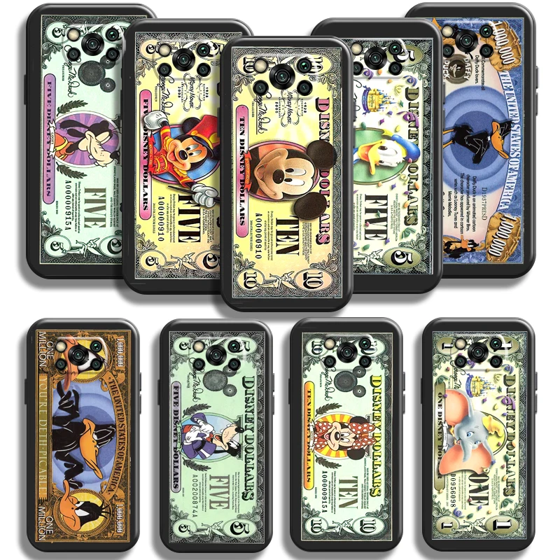

Luxury Dollar Mickey Mouse For Xiaomi Poco X3 Pro NFC Poco X3 GT Phone Case Liquid Silicon Funda Soft Silicone Cover
