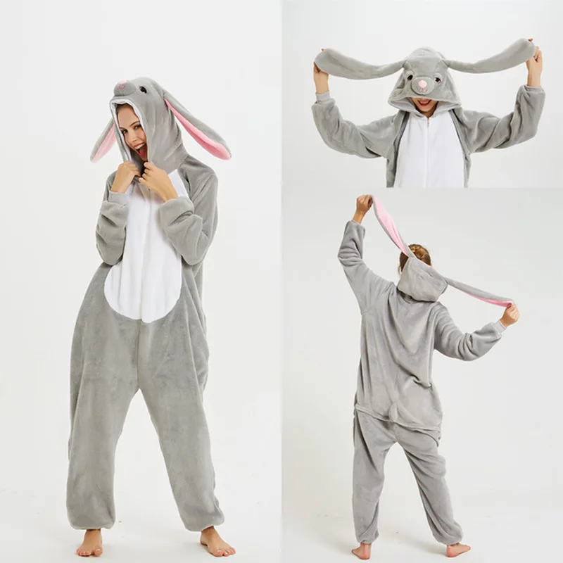 

Зимняя Пижама-кигуруми Oneise для детей, взрослых, для мальчиков и девочек, единорог, пижама с животными, кроликами, мультяшная одежда для сна, комбинезоны с единорогом, женские пижамы