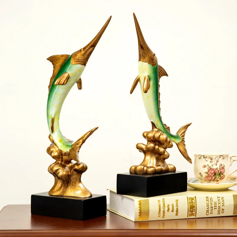 Европейское украшение в виде рыбы-меч пара домашних мягких украшений для