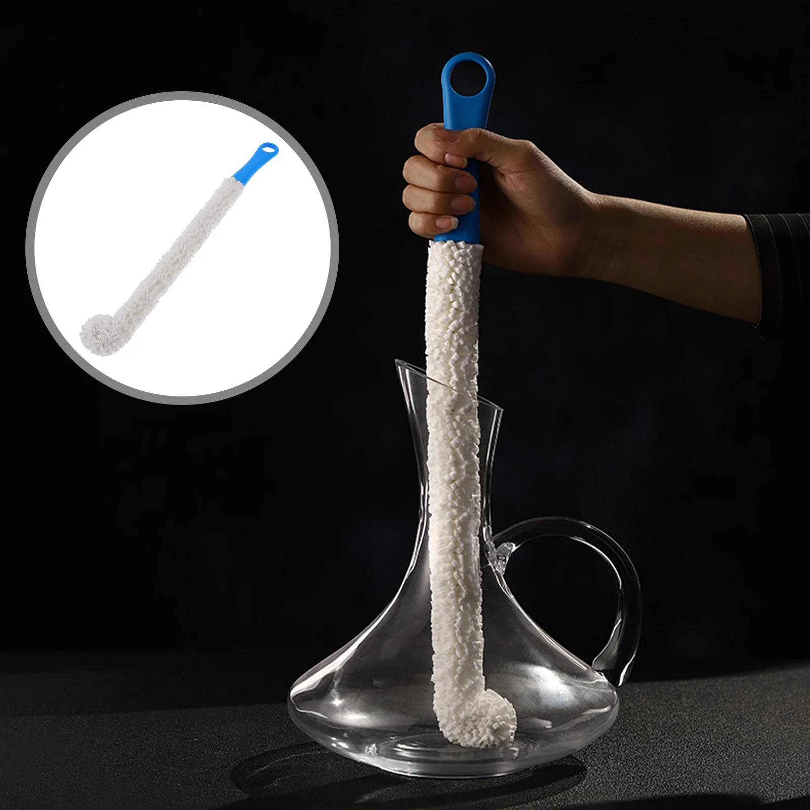 

Soft Premium Flexible Reusable Cup Brush Glass Brush Decanter Cleaner Glass Cleaner Brush for Bar Cleaning