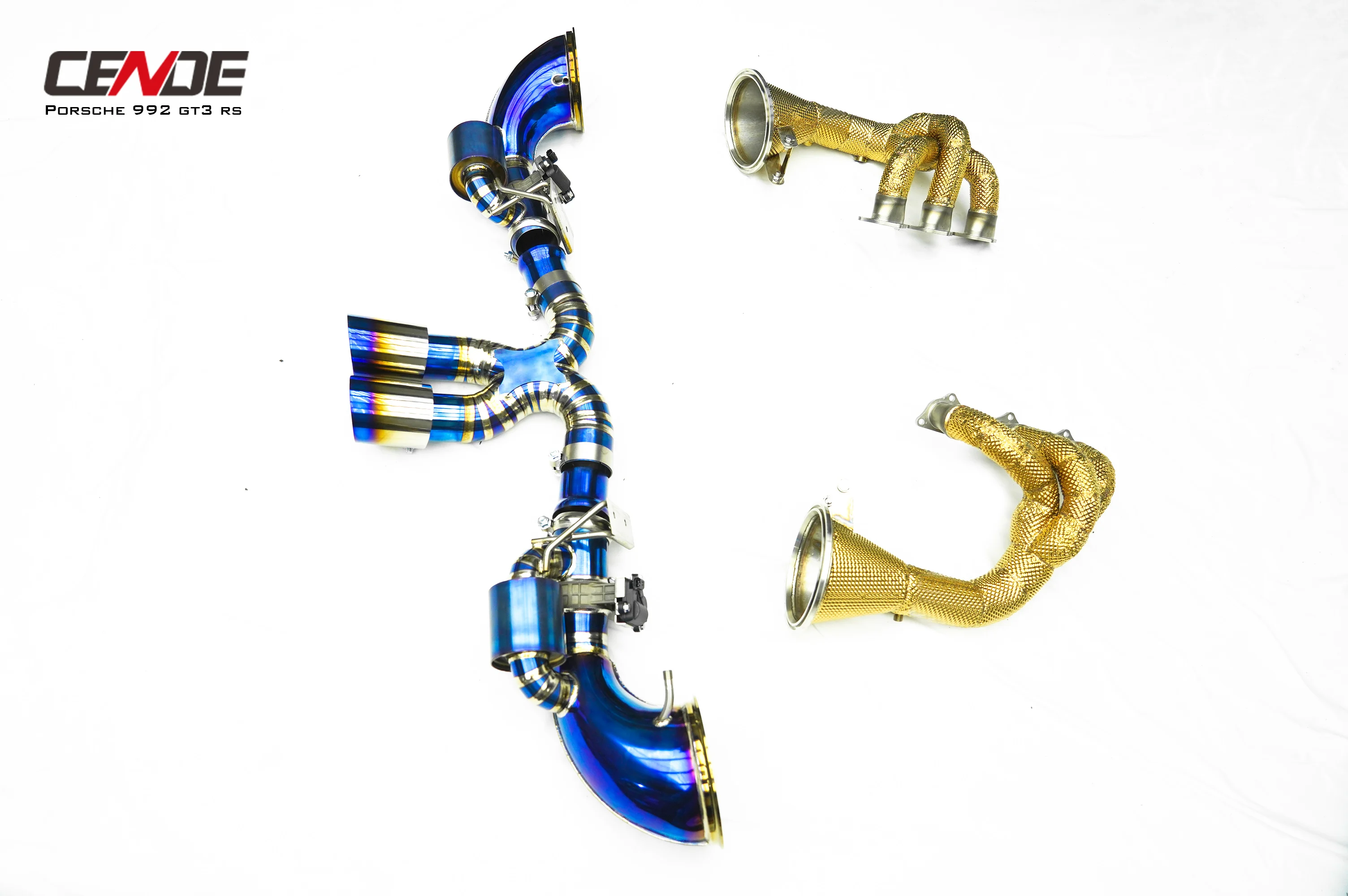 Фото Высокопроизводительный выхлопной патрубок Dream Car High Performance Cende Valvetronic из нержавеющей стали с зеркальной полировкой для 992 GT3 RS №2