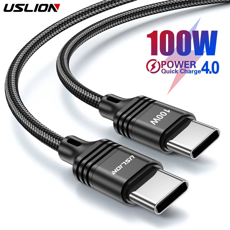 Кабель USB Type-C на Type-C, 100/60 Вт