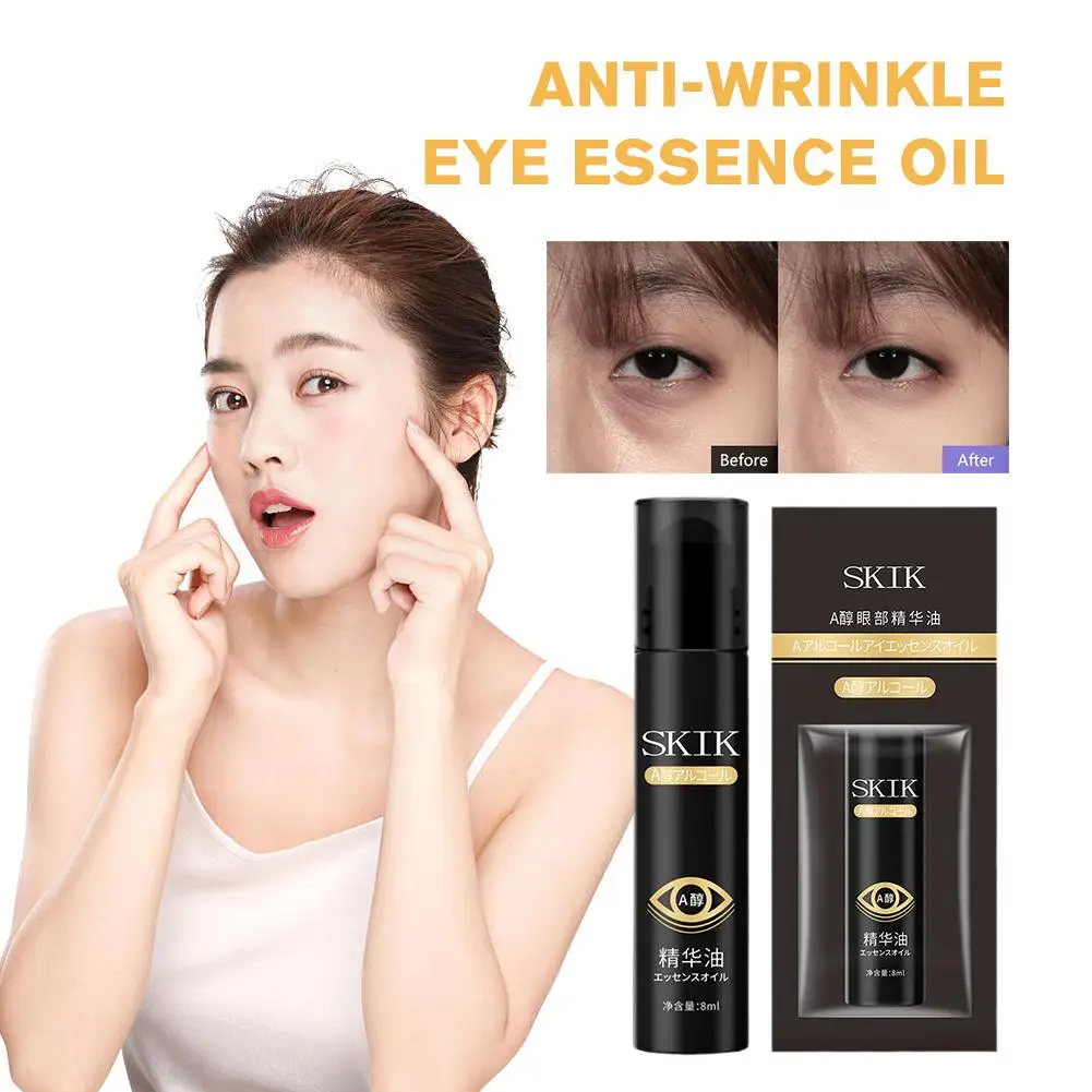 

8ml Anti-Wrinkle Eye Essence Oil Massager Moisturizing Eye Bag Removal Eye Health Serum Tightening Beauty Lift Circle Dark D9S1