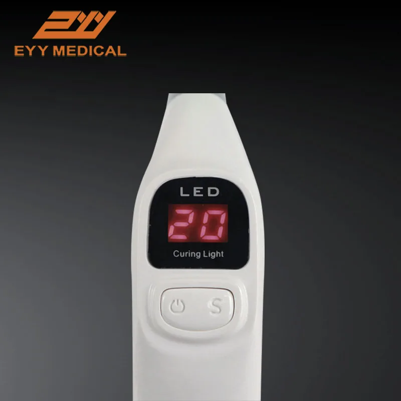 EYY Dental LED Curing Light Lamp Photopolymerizer 1 Second Cure Resin Wide Spectrum Wireless Dentistry Equipment 1200-2000mw/cm2