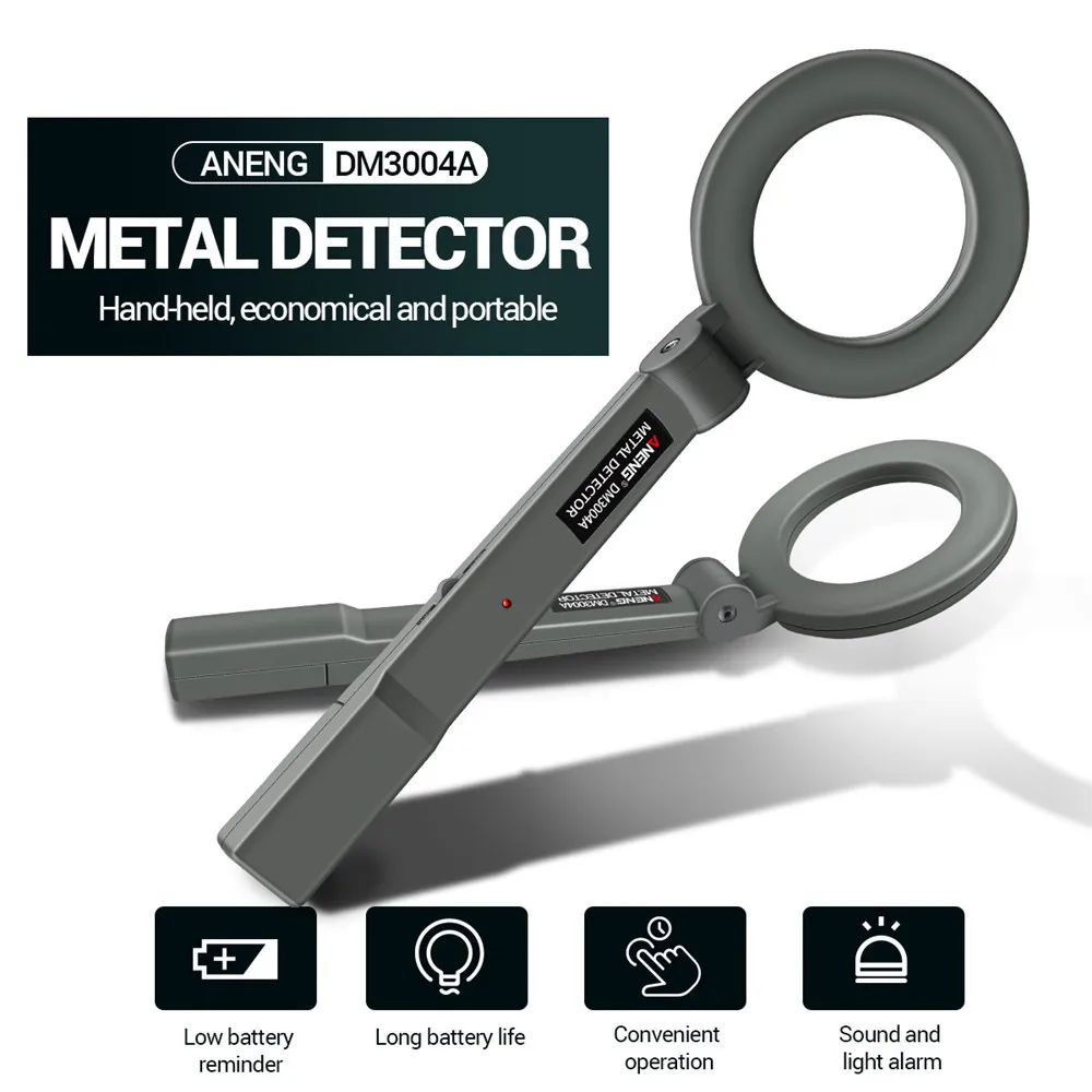 

Metal Detector DM3004A Handheld Adjustable Portable Tracker Pinpointer Alarm Sensitive Search Coil Metal Detect Tools