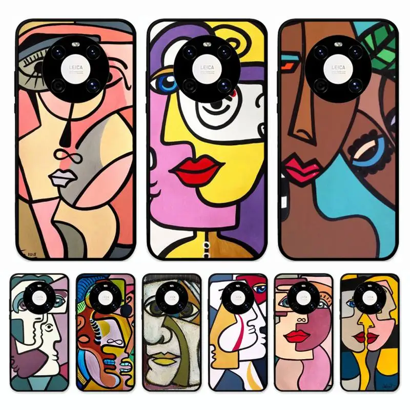 

Picasso Abstract Art Painting Phone Case for Huawei Mate 20 10 9 40 30 lite pro X Nova 2 3i 7se