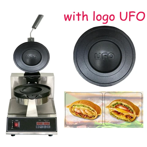 Цифровой тип, коммерческий НЛО гамбургер, гриль, блюдце, пресс для сэндвичей, аппарат для прессования Gelato Panini, электрические вафли для мороженого