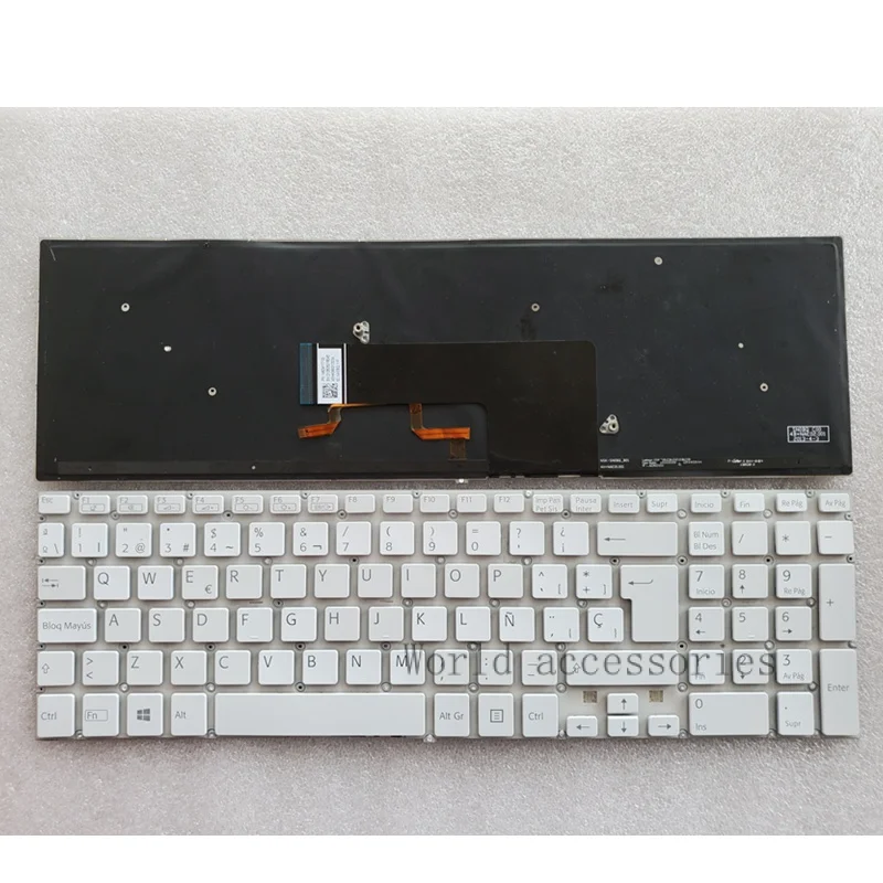 

Spanish NEW SP laptop Keyboard for Sony VAIO SVF15 SVF152 SVF153 SVF154 9Z.NAEBQ.00R SVF15N17CXB AEHK97001103A