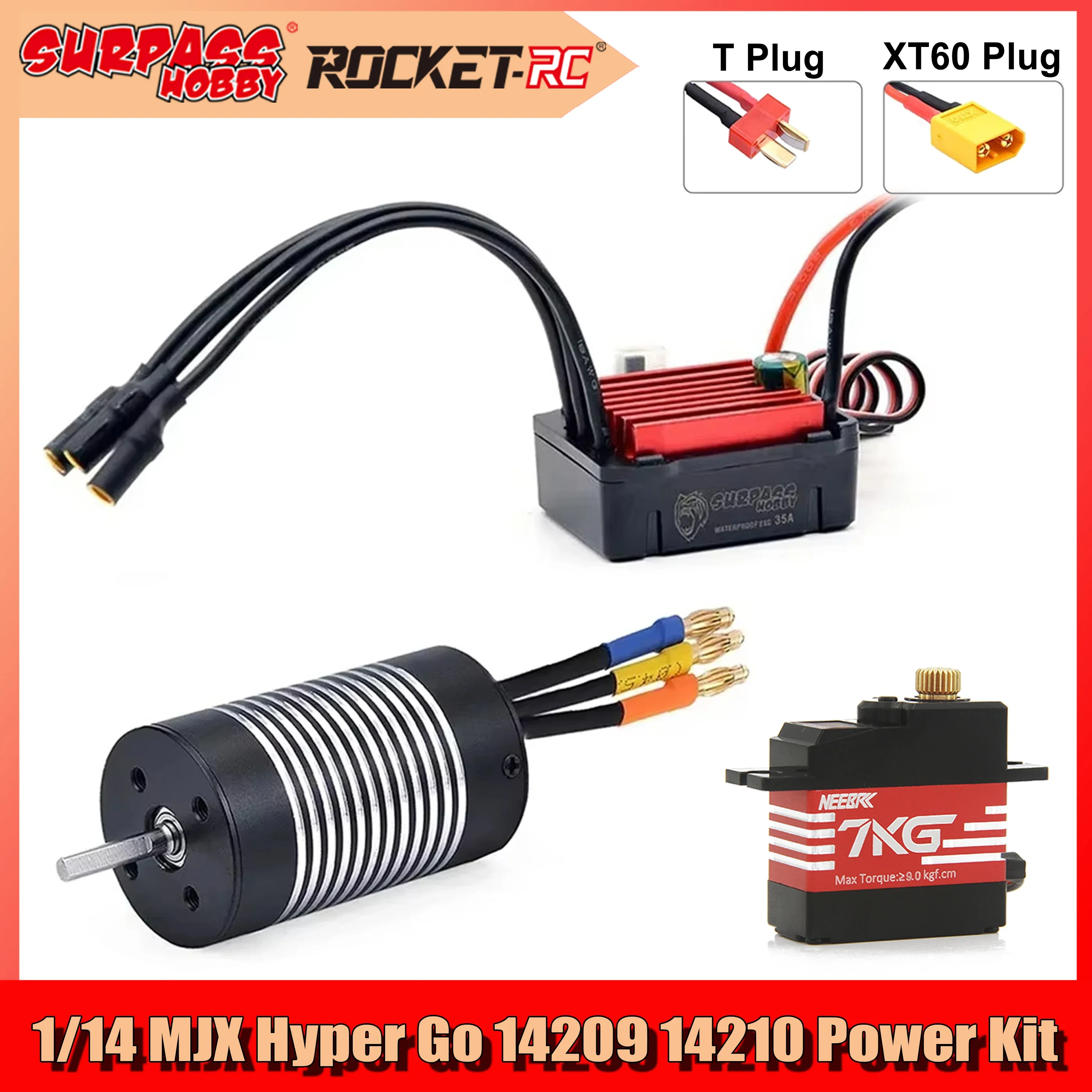 2845 Водонепроницаемый бесщеточный двигатель 35A ESC 7 кг Комплект системы питания