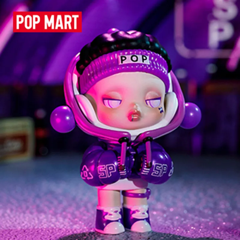 

Милая аниме-фигурка в подарочной коробке-сюрпризе, оригинальная игрушка POPMART SKULLPANDA Bear Meow Craze Series глухая коробка, модель с подтверждением стиля