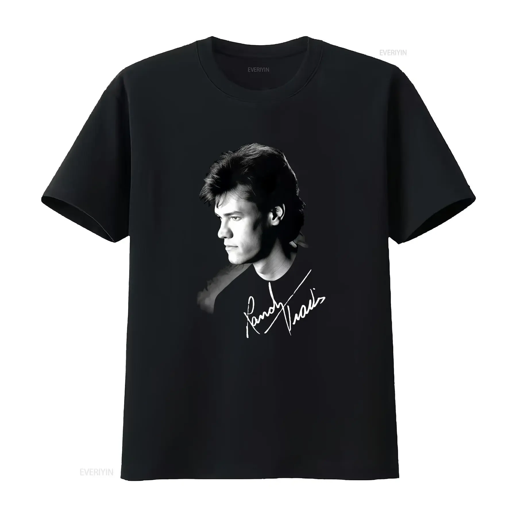 Фото Новая хлопковая мужская футболка Randy Travis Face S-235XL 1D868, винтажная, с эффектом потертости, стрейч, уличный стиль, удобная, мягкая, с графическим принтом №1