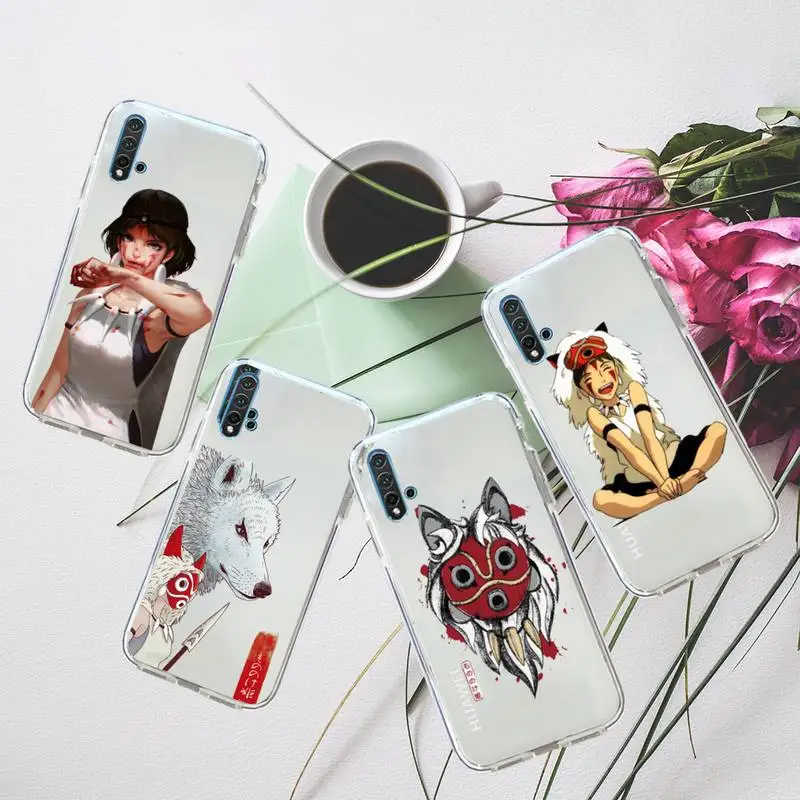 

Princess Mononoke Japan anime Phone Case Transparent for Huawei honor P mate Y 20 30 40 10 8 5 6 7 9 i x c pro lite prime smart