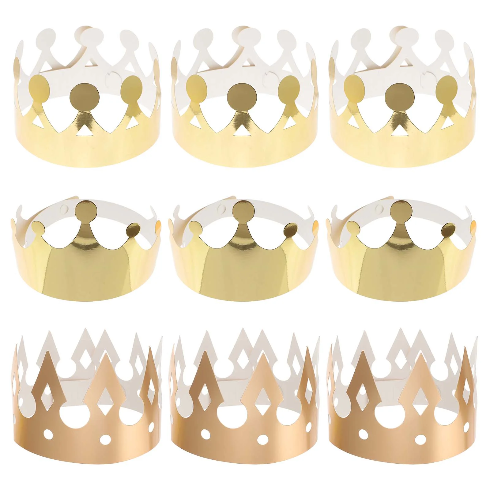

24 Pcs Birthday Hat Newborn Boy Outfits Crown Caps Children Hats Kids Party Photo Props Paper Decorative