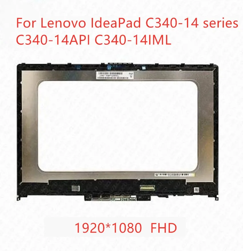 

Бесплатная доставка, Замена для Lenovo IdeaPad C340-14 C340-14IWL 81N4 FHD ЖК сенсорный экран, стеклянный дигитайзер в сборе