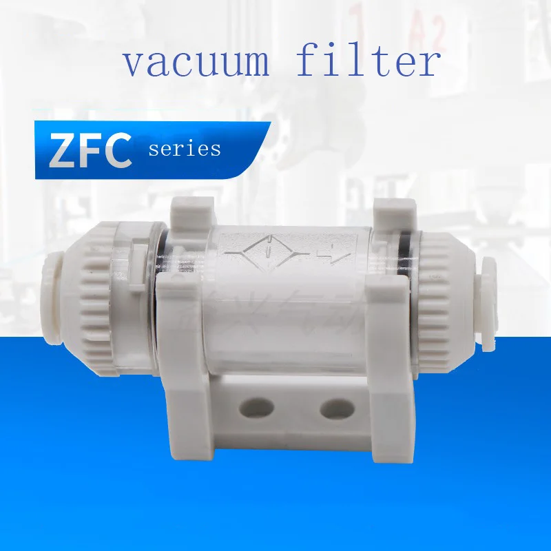 

1PC New ZFC100/ZFC200-06B/04B-08B 4/6/8 OD Tube Push in Quick Connector In Line Vacuum Air Suction Filter Replace Filter Element