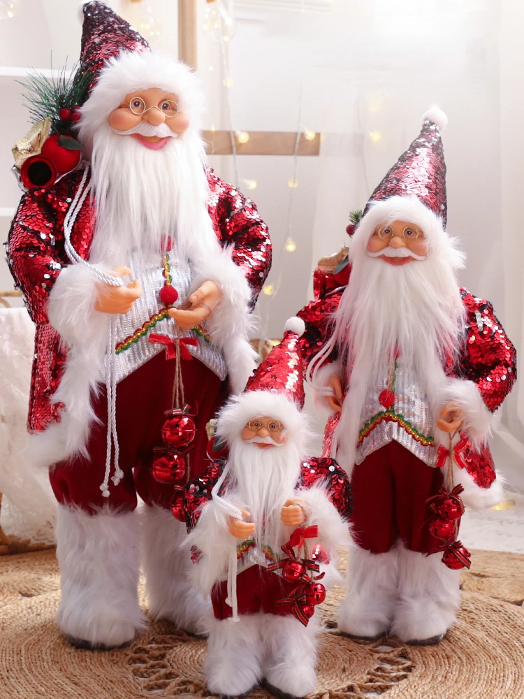 

60 см Санта-Клаус рождественский дом Дед Мороз украшение кукла сцена Рождественская елка украшение креативная маленькая кукла