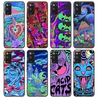 colourful psychedelic trippy art phone case for samsung galaxy s8 s9 s9plus s10e s10 5g s20plus s21plus s21ultra note10