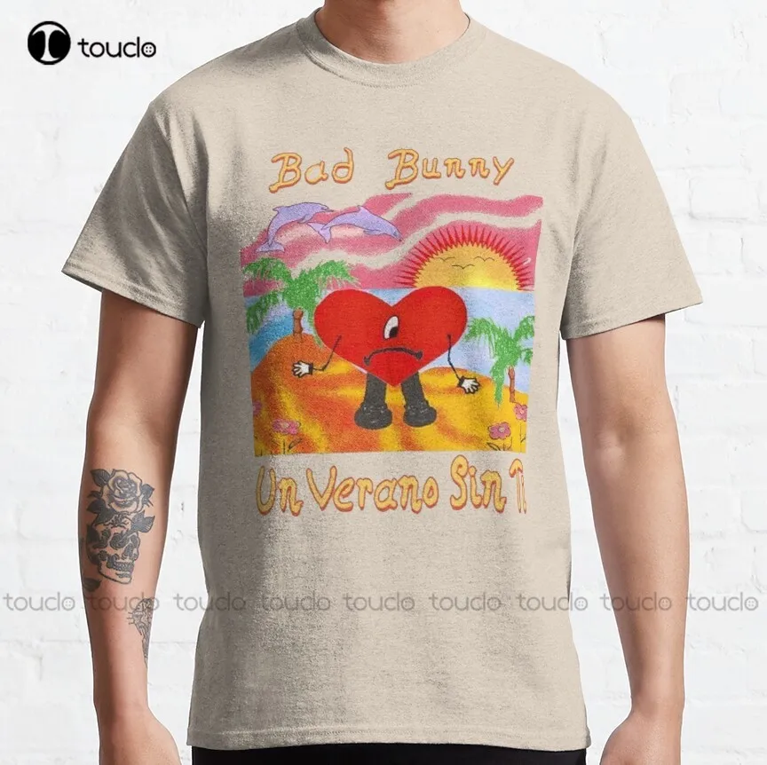 

Классическая футболка Un Verano Sin Ti, футболки на заказ с цифровым принтом для подростков, унисекс, модная футболка, летняя ретро футболка