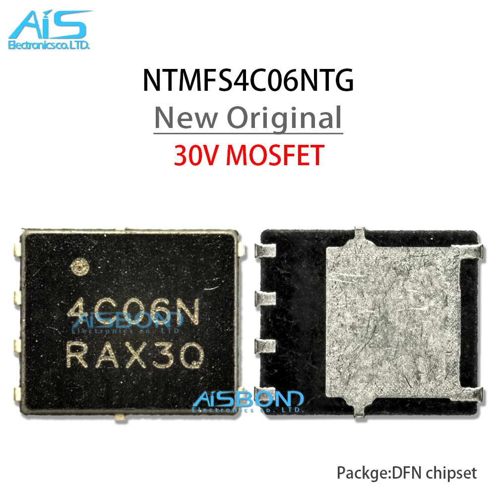 

10Pcs/Lot New NTMFS4C06NT1G NTMFS4C06N 4C06N N−Channel Power MOSFET 30V 69A QFN-8 Chipset
