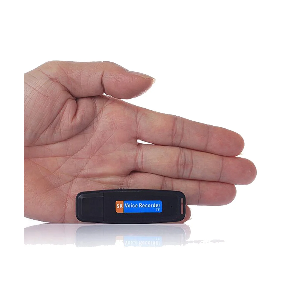 

USB Flash Drive Digital Audio Recorder Dictaphone USB Voice Pen Portable U Disk Maximum Support 32GB Memory Card(Black)