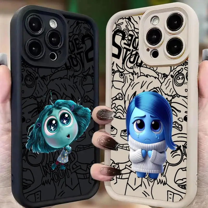 Disney Inside Out Vice Mente phone case for Apple iPhone 16 15 pro max 13 12 11plus 14 16promax 11 tpu fundas waterproof casos