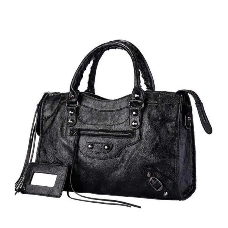 

Casual Women Handbags Female Shoulder Bags Soft Pu Leather Quality Brand 2022 New Arrival Luxury Brand Bag Motorcycle Tote Bags