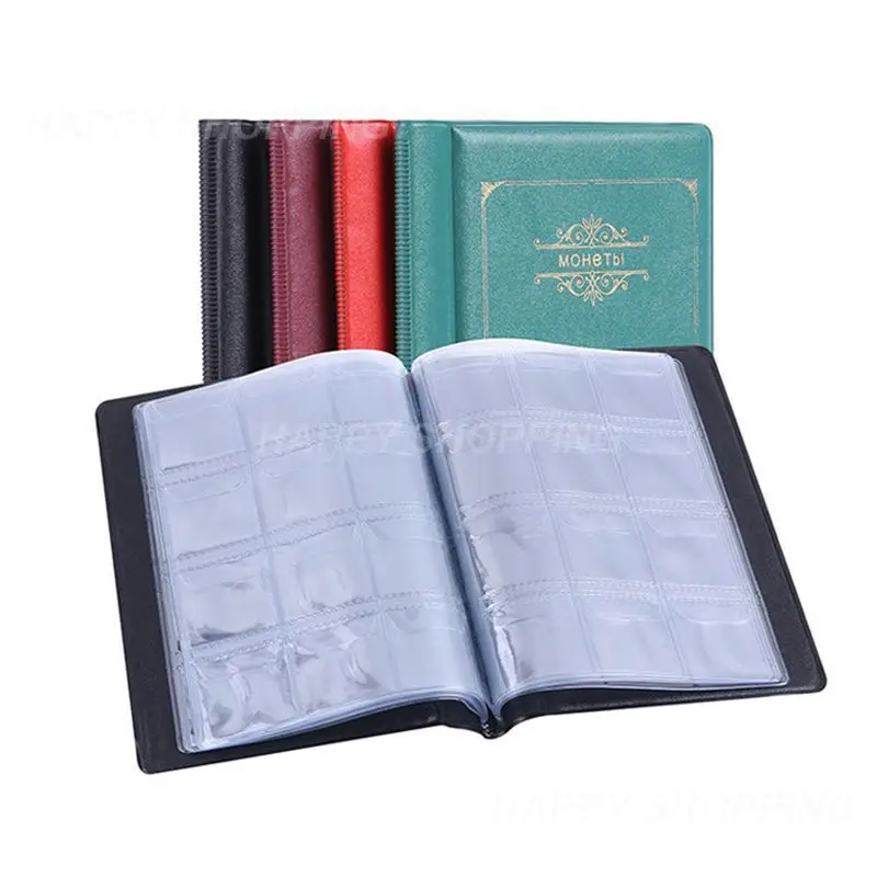 

120 Pockets Mini Coins Collection Album Book Commemorative Coin Holders Albums Mini Penny Coin Storage Bag Money Organizer