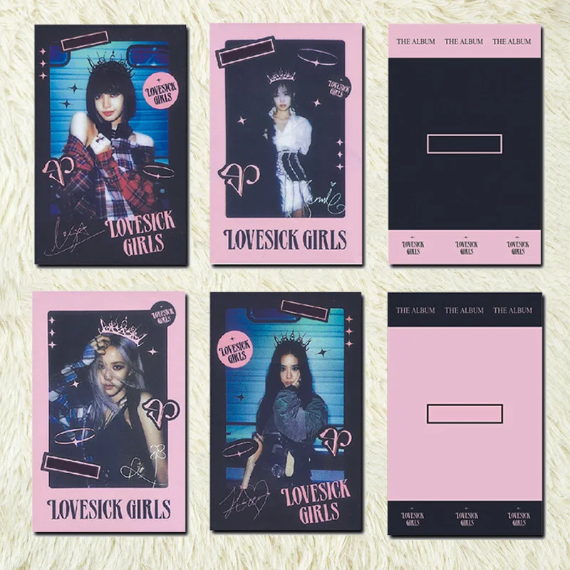 

LOVE SICK GIRL Kpop Photocards JENNIE LISA Rose Photo Cards Lomo Cards Photo Album BORN Pink Venom Shut Down K Pop Accessories