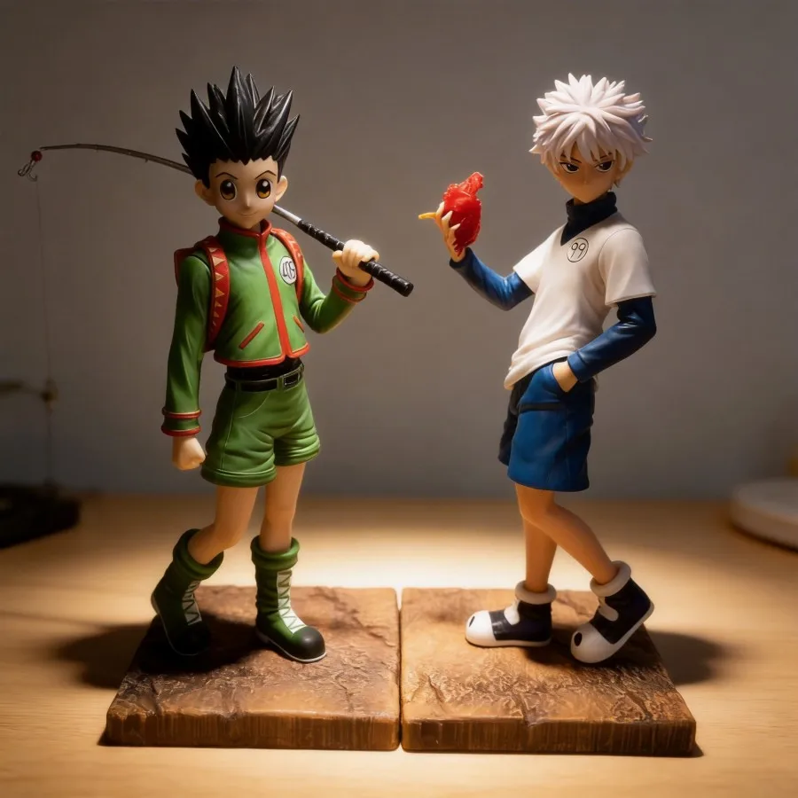 Фото Фигурка аниме-персонажа Гон Фрикс из Hunter x Hunter с удочкой, в стоячей позе, модель-игрушка, 27 см, украшение для рабочего стола №2
