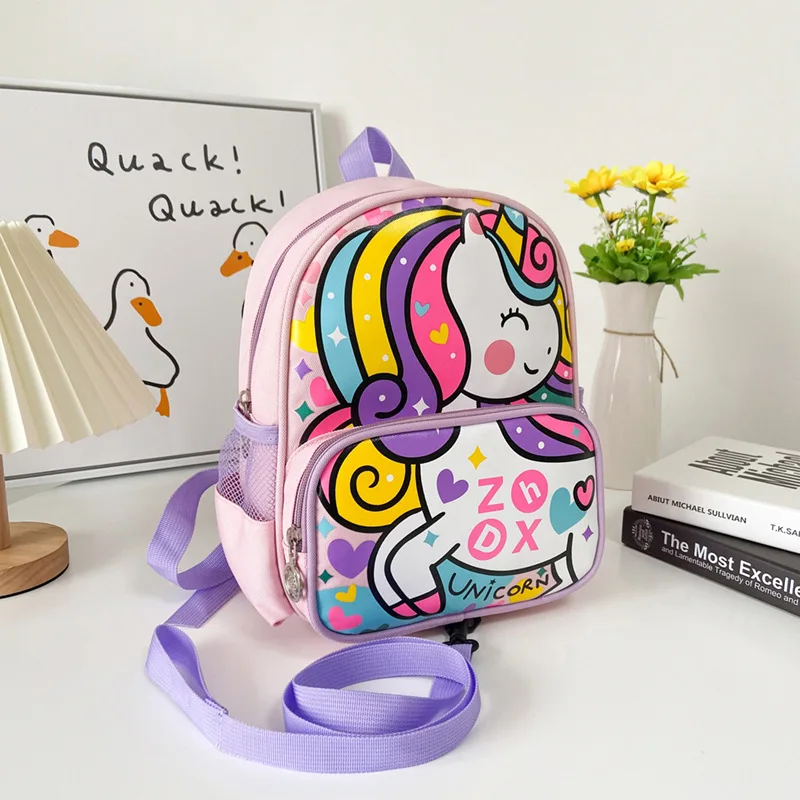 Children Cute Backpack In Kindergarten New Personalized Car Boy School Bags Cartoon Unicorn Girl Schoolbag Travel Gift