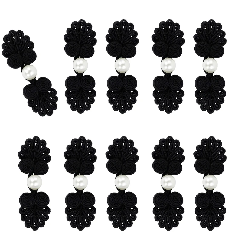 SZL 10 шт. китайский узел лягушки пуговицы Cheongsam жемчужные застежка пряжки