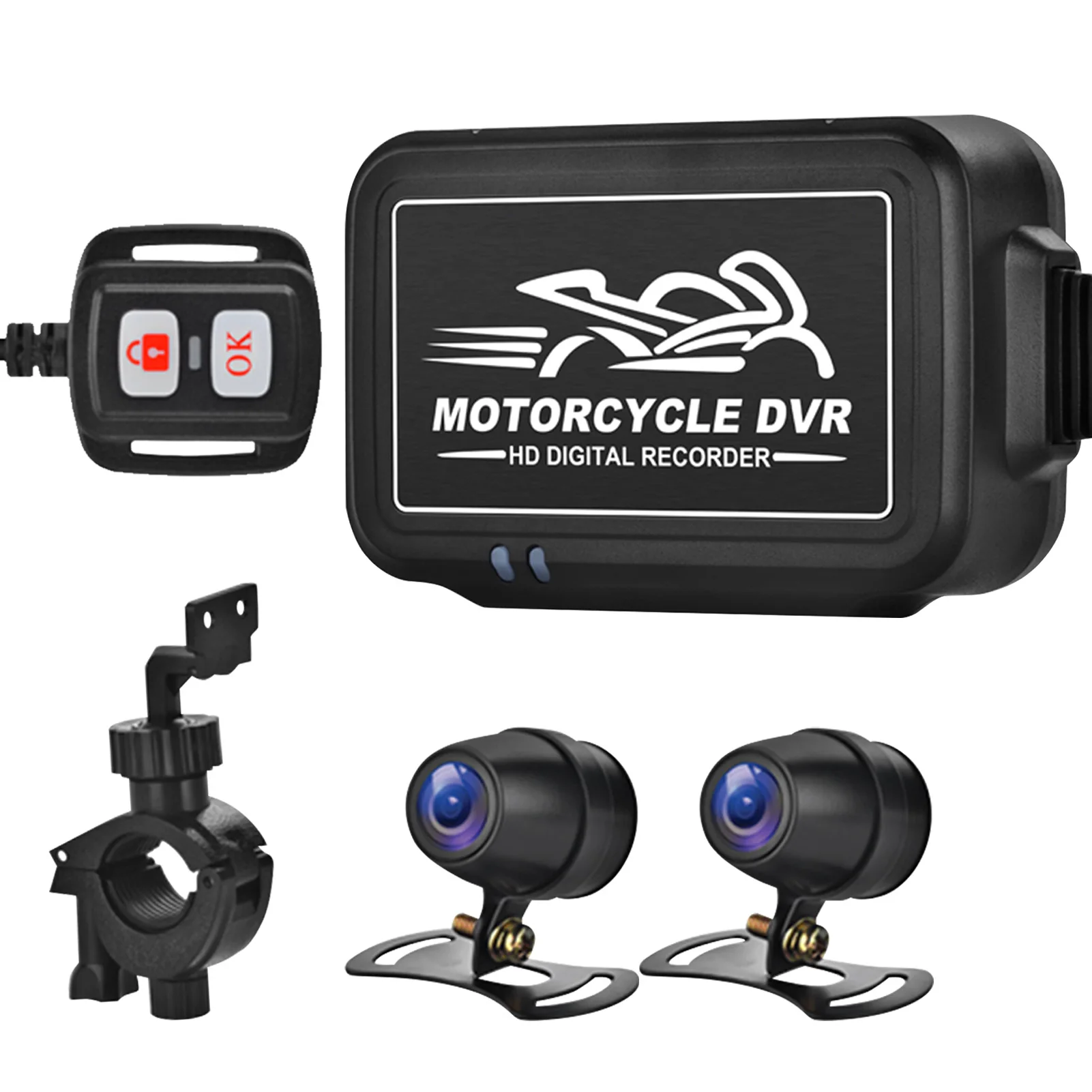 

Waterproof Motorcycle Camera 1080P HD Front Rear View Driving Recorder Equipment DVR Dash Cam Logger Recorder Box For Motorcycle