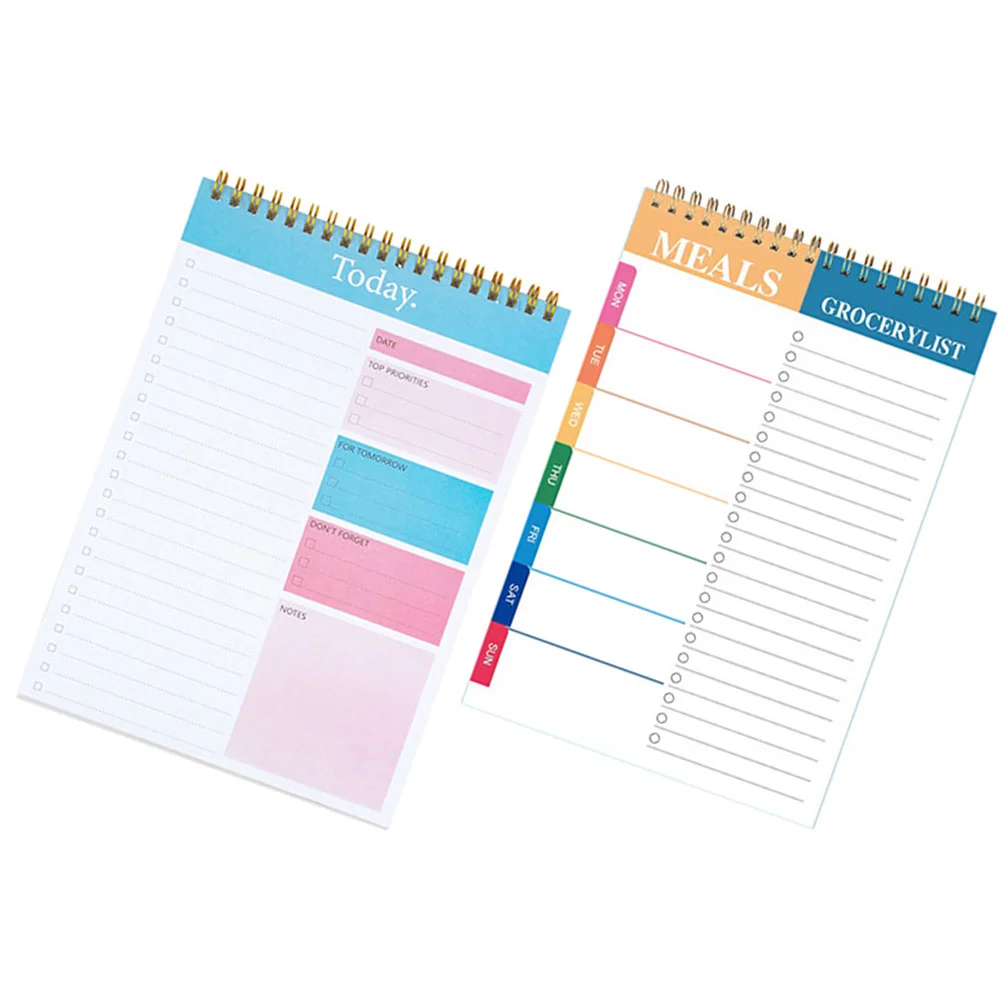 

2 шт., спиральный блокнот-планировщик без даты