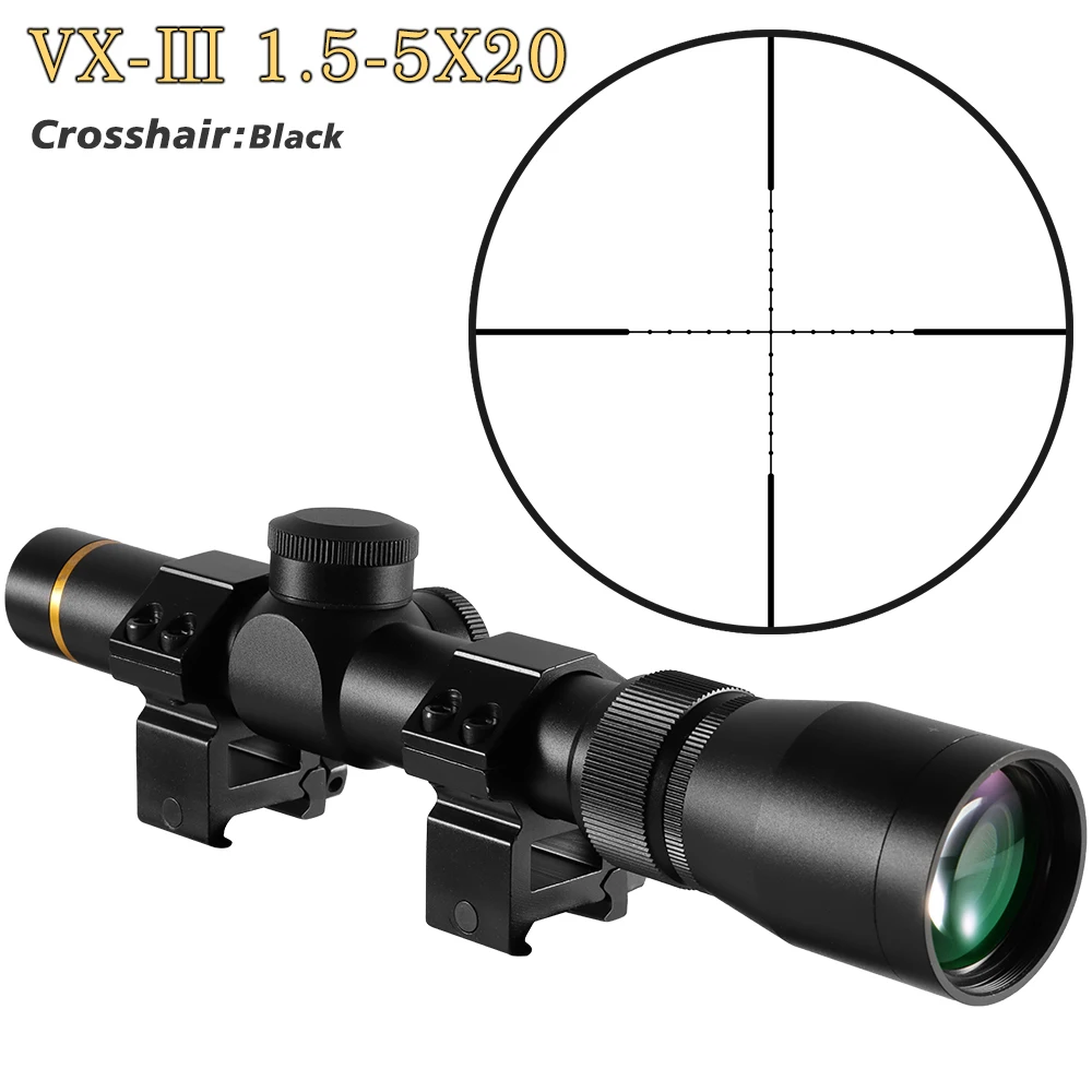 

Tactical Optics VX-3i 1.5-5X20 mm Duplex Reticle Rifle Scope Hunting Sight HD Aseismatic Single Barrel Riflescopes