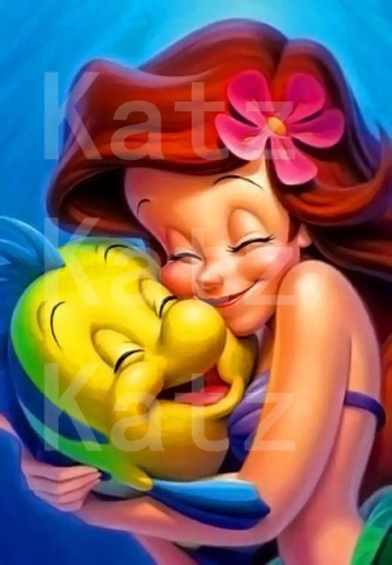 Алмазная живопись с маленькой русалочкой Ариэль 5D алмазная вышивка сделай сам