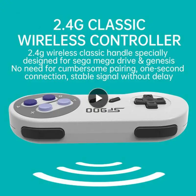 

For Sega Genesis Wireless Console Double Wireless Match Built-in 4700 Hd Gamepad -ompatible Sf900 Home Sfc Tv Game Machine