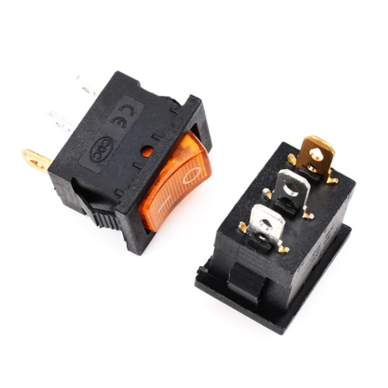 5 шт. KCD1 21*15 мм красный синий черный желтый зеленый кнопка включения-выключения