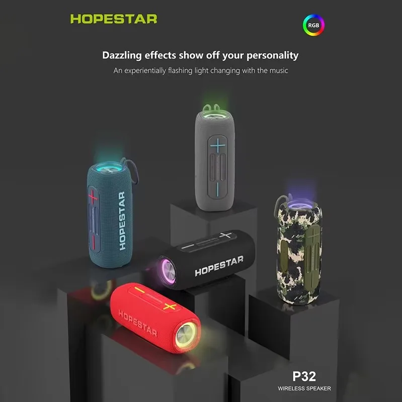 HOPESTAR P32 20 Вт высокая мощность бумбокс динамики портативный Bluetooth супер сабвуфер